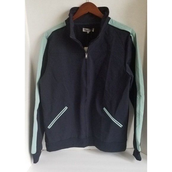 Sovereign Code Full Zip Windbreaker Jacket Mens Size Large Navy Blue Green - Picture 1 of 4